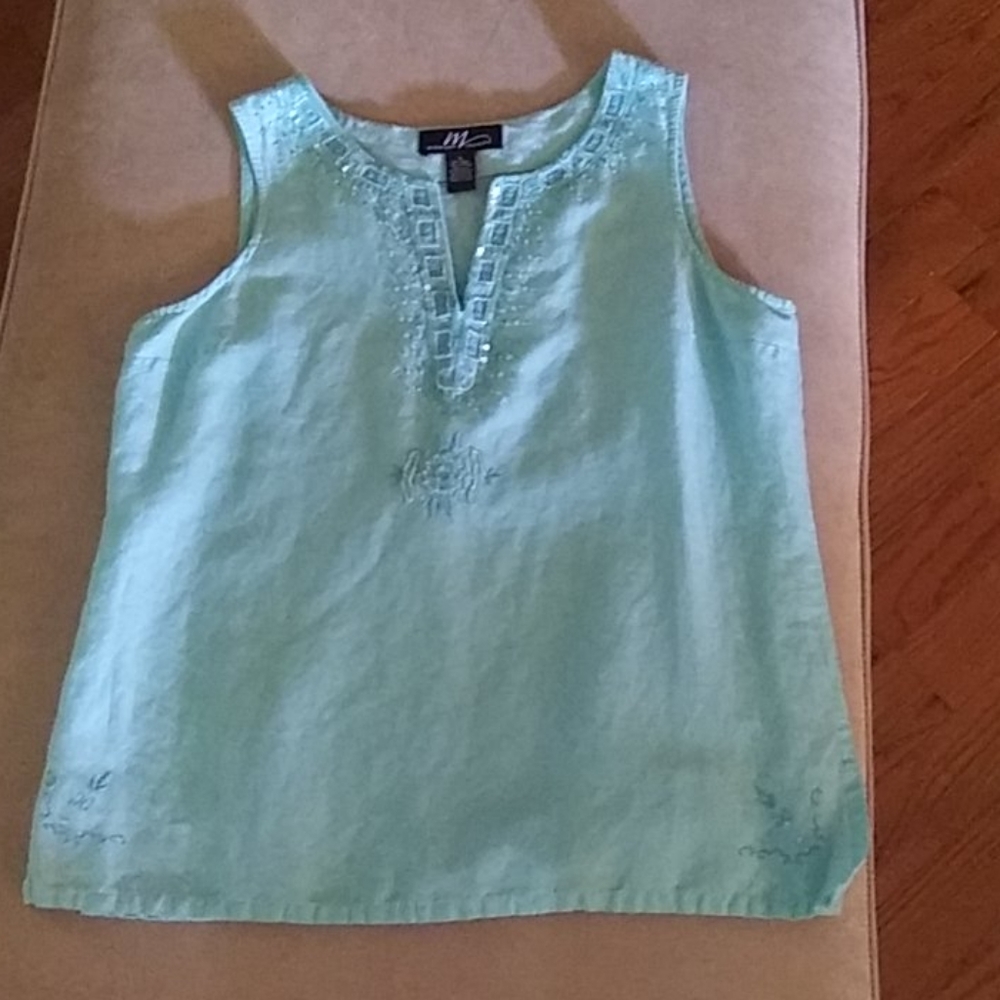 Linen blend tunic